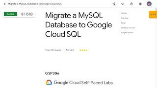 Migrate a MySQL Database to Google Cloud SQL GSP306