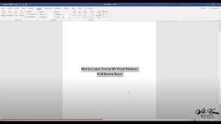 (WINDOWS) How to CENTER your cover page/letter/text in Microsoft Word