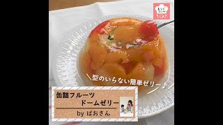 ボール1つで簡単・華やか♪「缶詰フルーツドームゼリー」