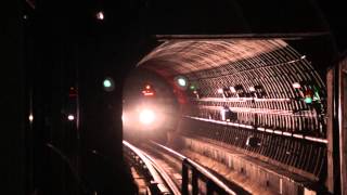 Taipei Metro Red Line train arriving at Dongmen