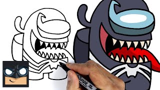 How To Draw Venom Crewmate | Among Us