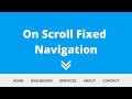 How to create on scroll fixed / sticky navbar using HTML, CSS & JavaScript