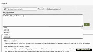 Wild-card Search Using EventLog Analyzer