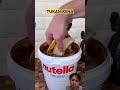 Kita buat tangan kaka kena coklat guys #funny #nutella #chocolate