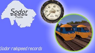 Sodor Profile - Records: Rail speed records of Sodors railways