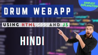 Javascript project for beginners | fun javascript projects in hindi | Drumkit javascript