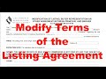 Modify the Commission, List Price, or Expiration of Listing Agreement