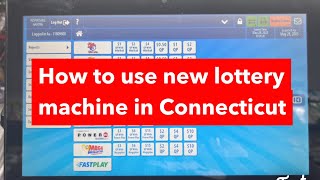 How to use ct new lottery machine. Replay / inventory / all reports etc.