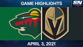 NHL Game Highlights | Wild vs. Golden Knights – Apr. 3, 2021