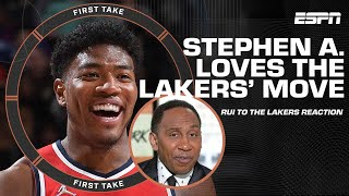 Stephen A. LOVES the Lakers acquiring Rui Hachimura from the Wizards | First Take