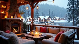 Cozy Winter Café ❄️ Smooth Jazz Relaxing Music ☕ Warm Coffee Shop Ambience for Study & Chill Vibes