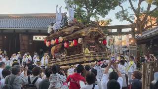 海老江八坂神社夏祭り 宵宮 枕太鼓 地車 パレード 大阪市福島区 北之町 西之町 南之町 東之町