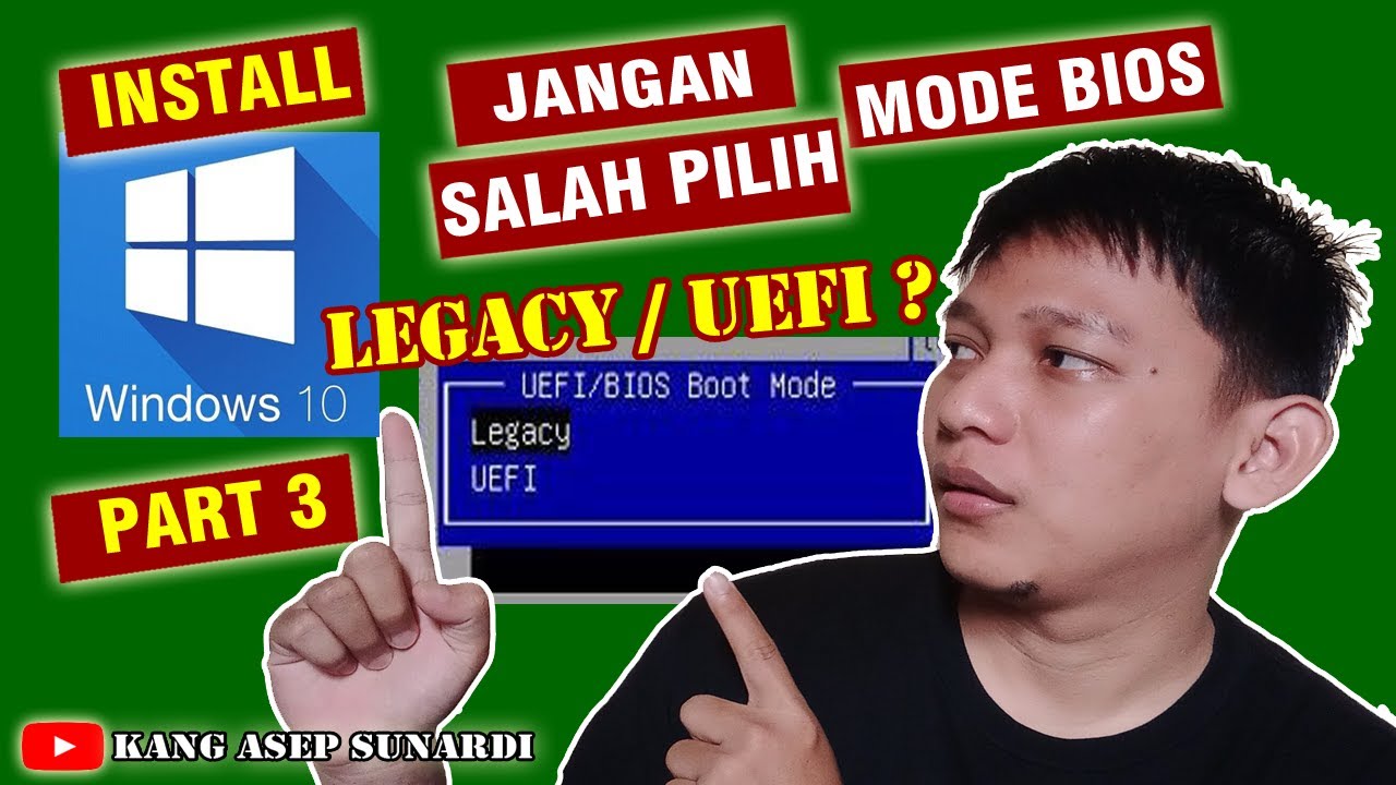 3 Cara Cek Bios Mode Legacy Or UEFI | Sebelum Install Windows 10 Part 3 ...