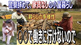 【働きに行けない男の小屋暮らし生活】大量の燃料作りとライちゃんの日常