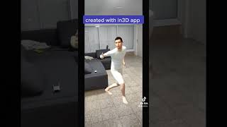 make yourself dance like a pro, download #in3d app (link in description) #ar #3d #avatar #glb #fbx