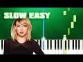 Taylor Swift - evermore ft. Bon Iver (Slow Easy Piano Tutorial) (Anyone Can Play)