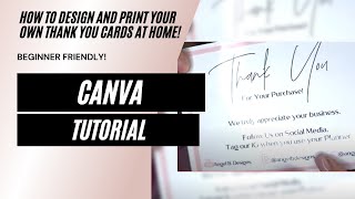 Canva Tutorial: How to Design and Print DIY Thank You Cards Using Canva!