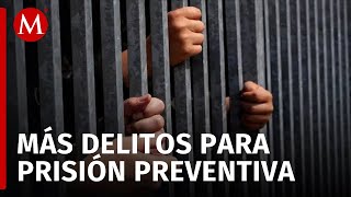 Comisiones del Senado avalan ampliar el catálogo de delitos con prisión preventiva oficiosa