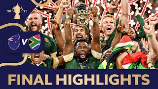 Most DRAMATIC Rugby World Cup final ever | New Zealand v South Africa | Rugby World Cup 2023