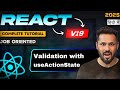 React 19 Tutorial in Hindi #66 validation with useActionState