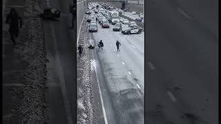 police chase at decarie boul in montreal