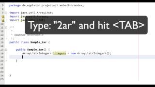 NetBeans Code Templates - "to Array"