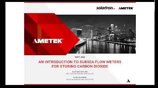 An Introduction to Subsea Flow Meters for Storing Carbon Dioxide