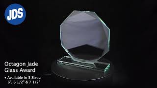 Octagon Jade Glass Award 360