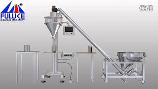 Semi-automatic Powder filling machine with automatic feeding powder to hopper