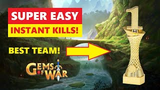 Gems of War Soulforge Review and best INSTANT KILL FAST World Event and Underspire teams!