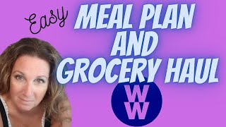 Easy weekly meal plan for Weight Watchers