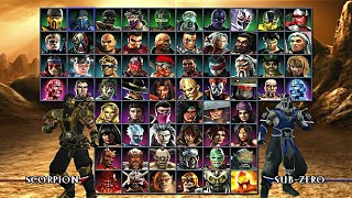 Mortal Kombat Armageddon - All Characters List PS2 Gameplay HD (PCSX2)