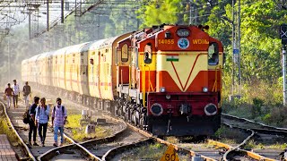 Twin Alco Locomotives Action with 02619 LTT - MAQ Matsyagandha Special | Indian Railways