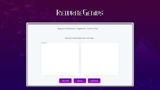 How To Bypass AI Detection / Plagiarism - Rewrite Genius AI