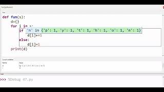 Find the count of characters from a string using Python