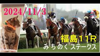 2024/11/3　福島１１レース　みちのく ステークス　枠順確定