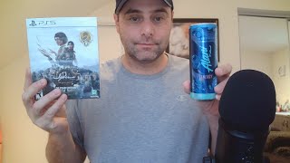 ASMR Drink Review PS5 Game Pickup and Gum Chewing Video Game Ramble