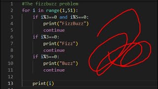 The Famous FizzBuzz Problem with Python For Loop