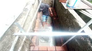 Cara Pasang Dinding Bata Merah Septic Tank Ukuran L 100 cm x P 250 cm Kedalaman 180 cm