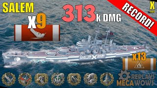 Salem 9 Kills \u0026 313k Damage | World of Warships Gameplay