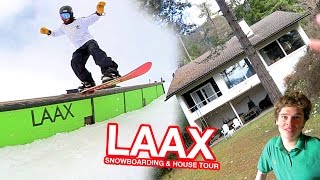 LAAX! Snowboard Session and House Tour!