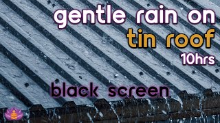 [Black Screen] Gentle Rain on Tin Roof | Rain No Thunder | Rain Sounds for Sleeping