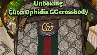 UNBOXING GUCCI OPHIDIA GG CROSSBODY BAG.