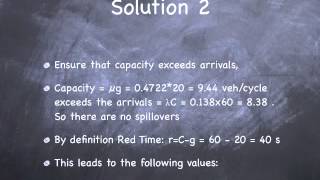 Traffic Analysis at Signalized Intersections: Example