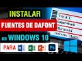 Como instalar fuentes de Dafont en Windows 10 y usarlas en Word Excel Powerpoint y  Photoshop