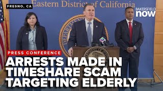 DOJ officials in California announce arrests in scheme targeting elderly citizens