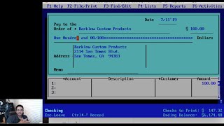 QuickBooks Online 2019 vs. QuickBooks for DOS 2.0 (1992)