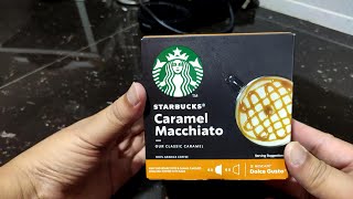 Unboxing Starbucks at home Dolce Gusto capsule | Does it taste better? | Caramel Macchiato