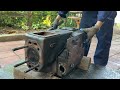 Master Mechanic Restores A High-capacity Air Compressor Forgotten Perennial  Full Restoration