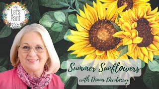 How to paint Sunflowers with Donna Dewberry & FolkArt One Stroke